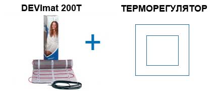 комплект теплого пола мат и регулятор
